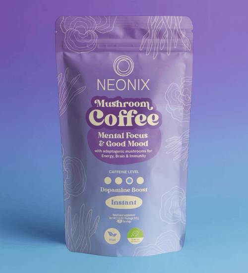 NEONIX – kawa z Cordycepsem, Chagą i MCT wspierająca wydolność fizyczną, regenerację i naturalną energię.